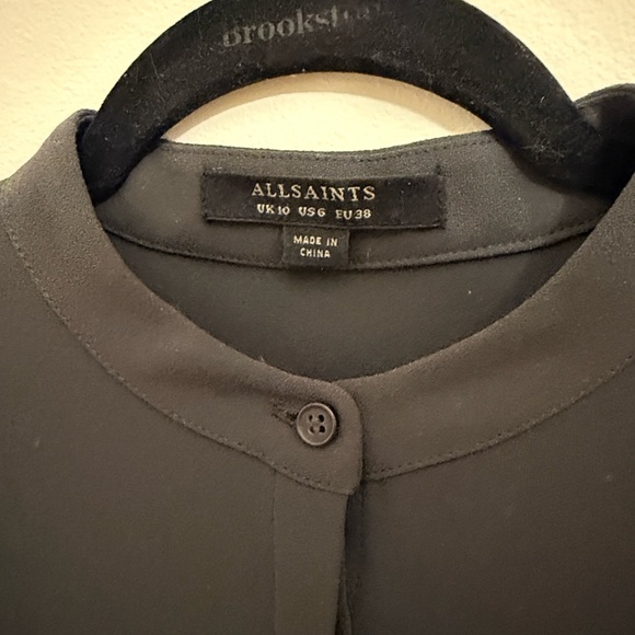 All Saints Olive Green Long Sleeve Sheath Dress - Picture 3 of 5